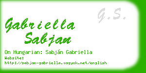 gabriella sabjan business card